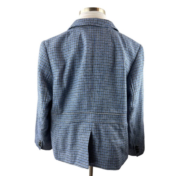 Talbots Shetland Aberdeen Blazer Tattersall Plaid Houndstooth Plus Size 20 P - Picture 6 of 11